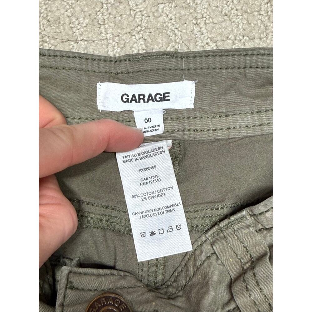 Garage Low Rise Olive Green Wide Leg Cargo Pants Size 00 $17 - Picture 7 of 8